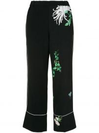 floral-print cropped trousers at Farfetch